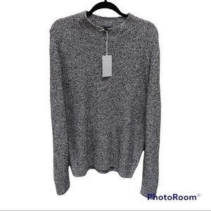 COS Knit Sweater Size L Black and White Marled Pattern Brand New With Tags!